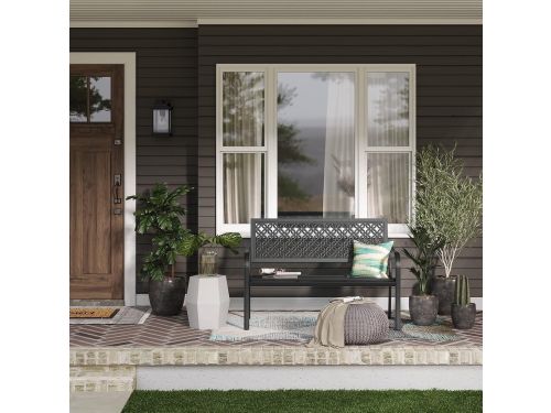 Tuinbank met rugleuning en armleuningen 125x61x86 cm - 2