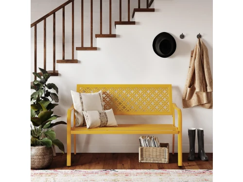 Tuinbank Metaal 125x61x86 cm - 2-3 Zits Vintage Parkbank met