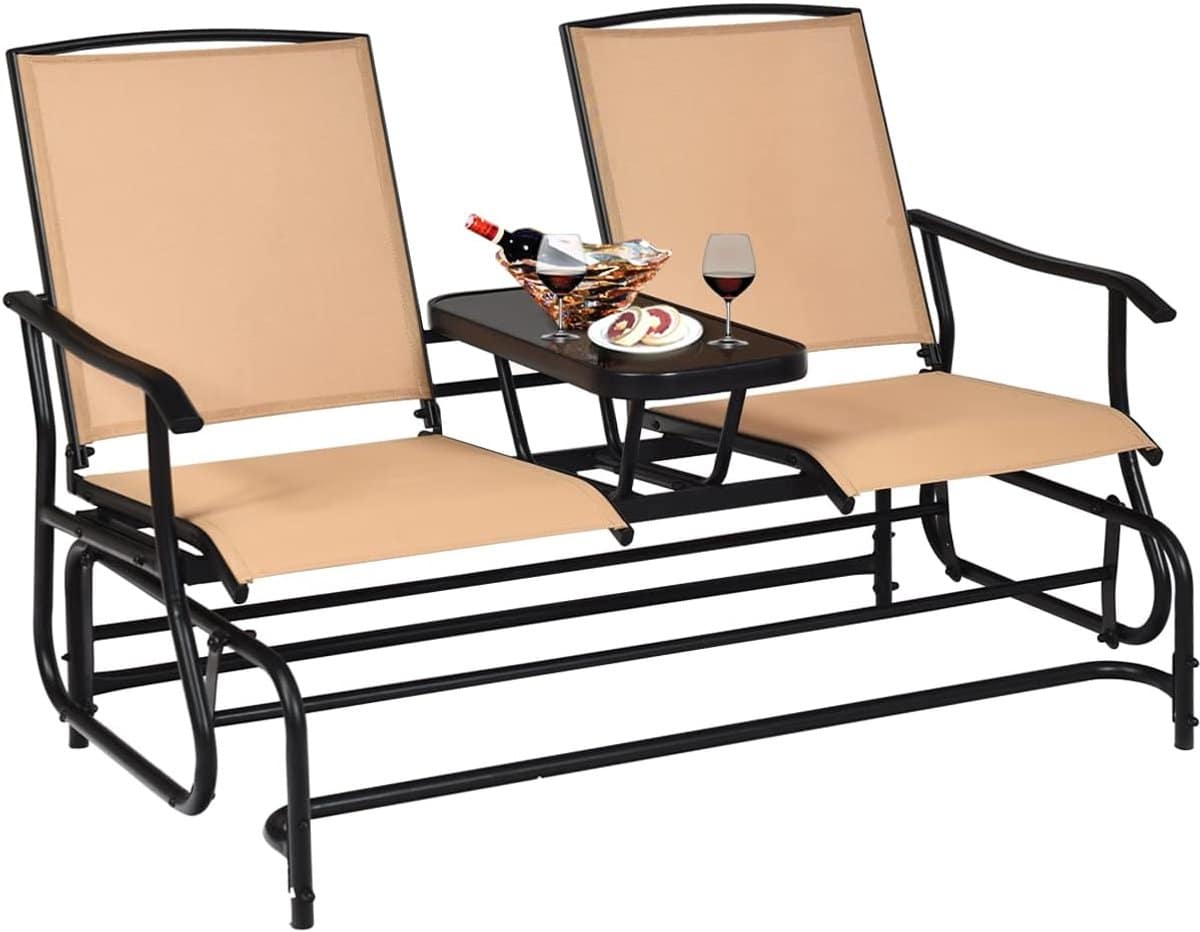 tuinbank schommelbank zitbank parkbank ontspannen buiten met