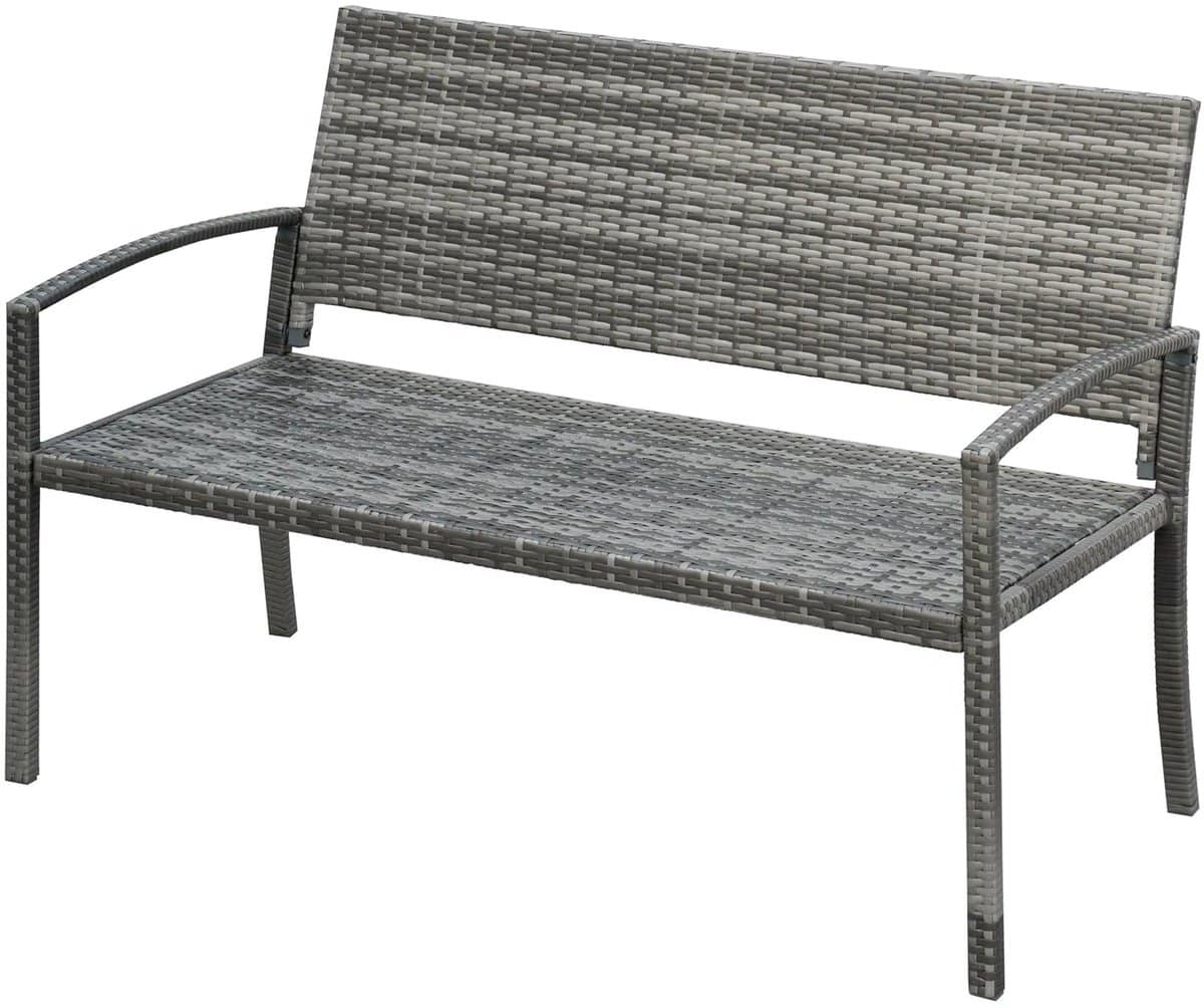 tuinbank wicker tuinbankje loungebank balkonset weerbestendige