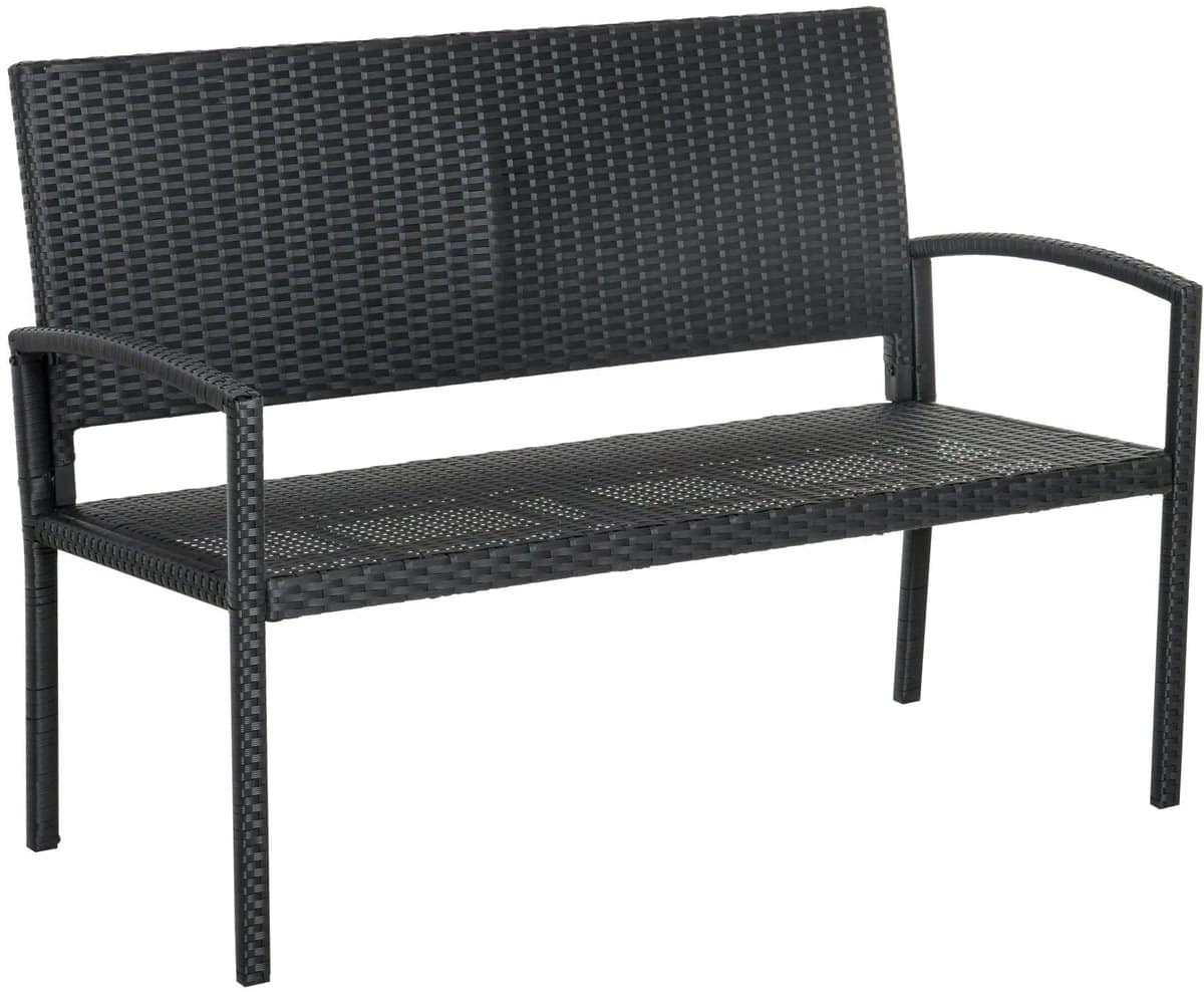 tuinbank wicker tuinbankje loungebank balkonset weerbestendige