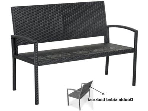Tuinbank - Wicker Tuinbankje - Loungebank - Balkonset - Weerbestendige