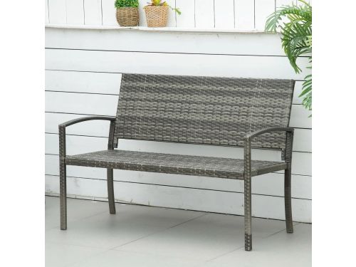 Tuinbank - Wicker Tuinbankje - Loungebank - Balkonset - Weerbestendige