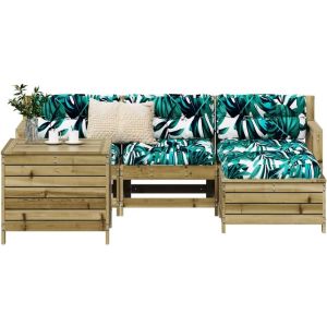 Tuinbankstel 5-delig - Balkonset Terrasmeubels - Buiten Zitten Ontspannen