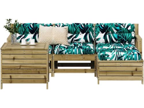 Tuinbankstel 5-delig - Balkonset Terrasmeubels - Buiten Zitten Ontspannen