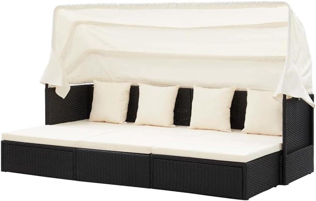 tuinbed met luifel ligbed loungebed buiten ontspannen