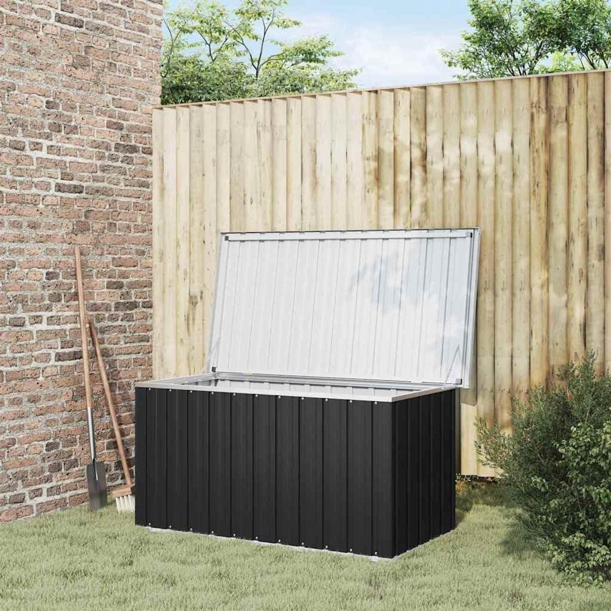 tuinbox metaal opbergdoos tuinmeubelen buiten opbergen stabiele