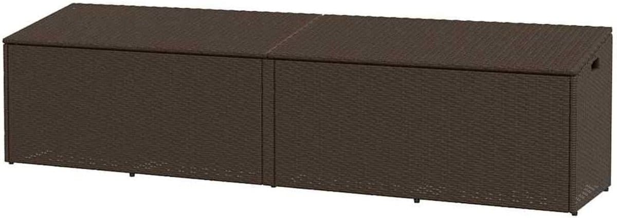 tuinbox poly rattan buiten opbergdoos kussens tuinspullen opbergen