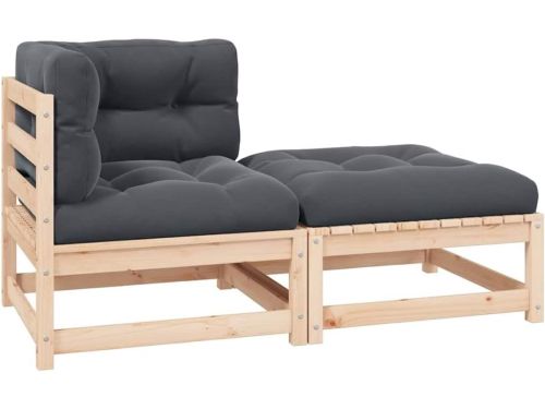 Tuinhoekbank met Kussens - Modulaire Loungebank - Buiten Ontspannen