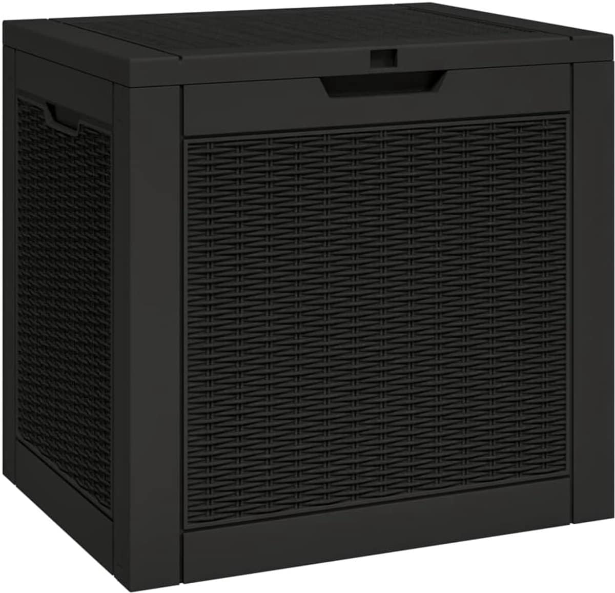 tuinkist 55.5x43x53 cm zwart opslagbox voor buiten