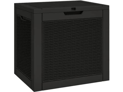 Tuinkist 55.5x43x53 cm Zwart Opslagbox voor Buiten