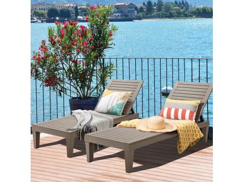 Tuinligstoelen Set van 2 - 190 x 57,5 x 29