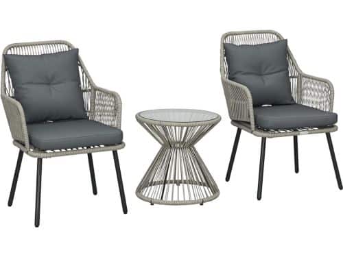Tuinmeubel Bistroset - Terrasset 3-delig - Buiten Zitten - Stalen