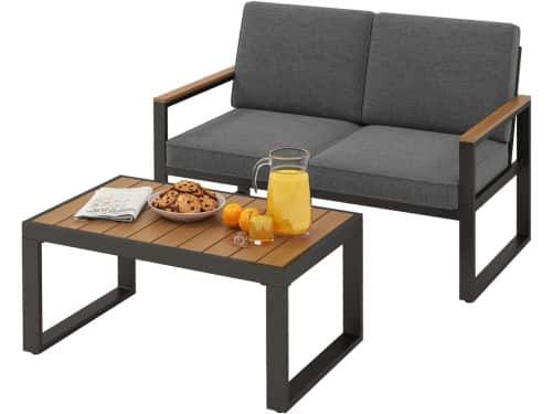 Tuinmeubelset 2-delig - Balkonset terras - Ontspannen buiten - Roestvrij