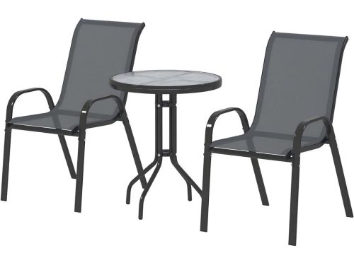 Tuinmeubelset 3-delig - Balkonset Bistroset - Buiten Ontspannen - Stapelbare