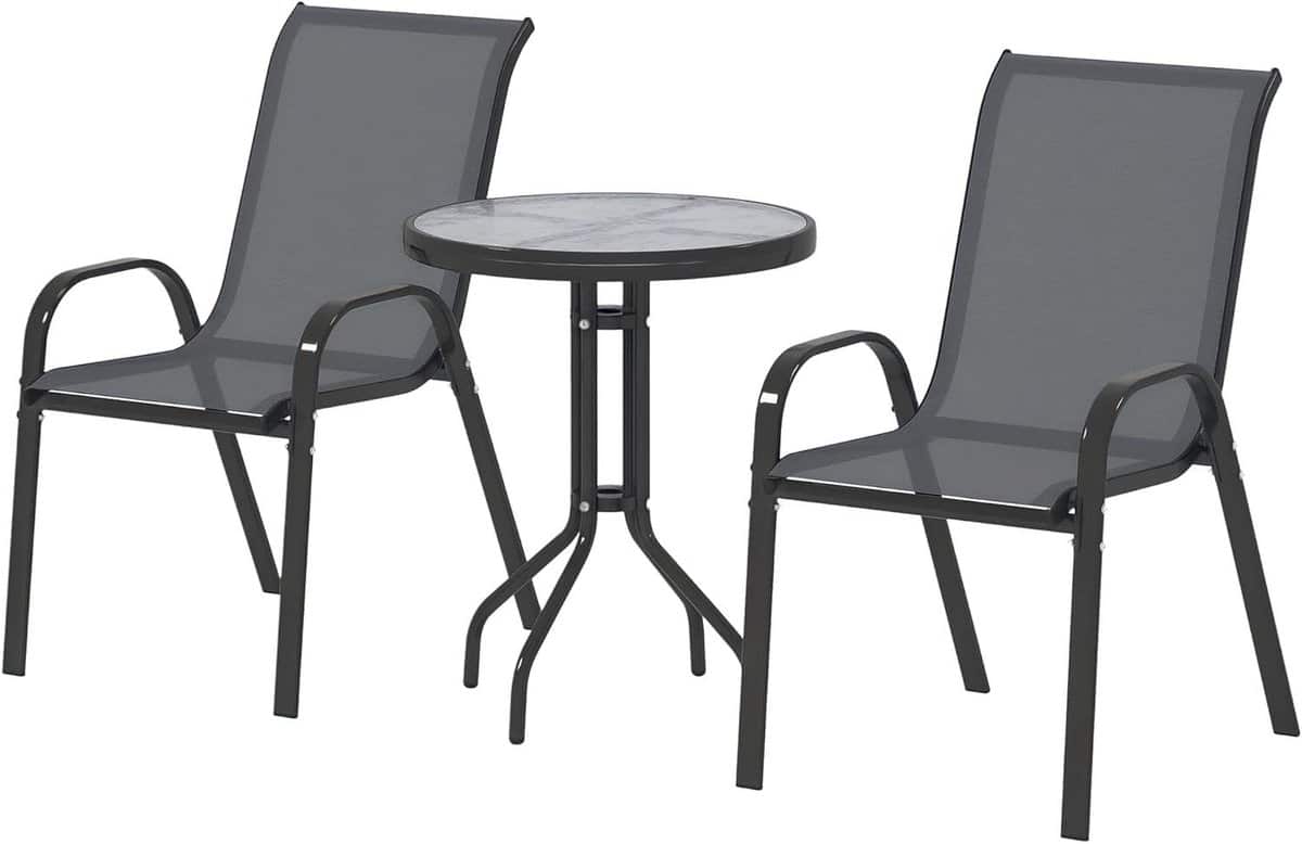 tuinmeubelset 3 delig balkonset bistroset buiten ontspannen stapelbare