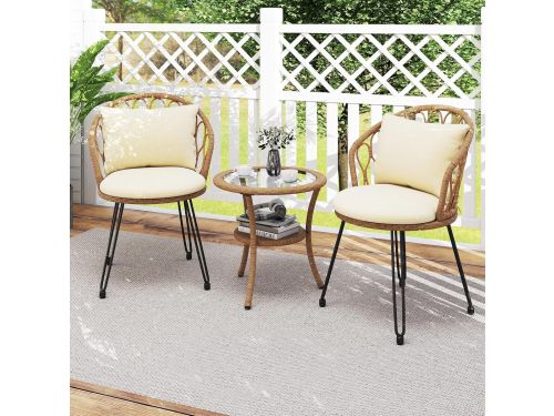 Tuinmeubelset van rotan, balkonmeubels voor een klein balkon