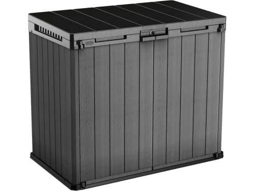 Tuinopslag Kast 1150L - Weerbestendige Opbergbox met Houtlook voor Vuilnisbakken