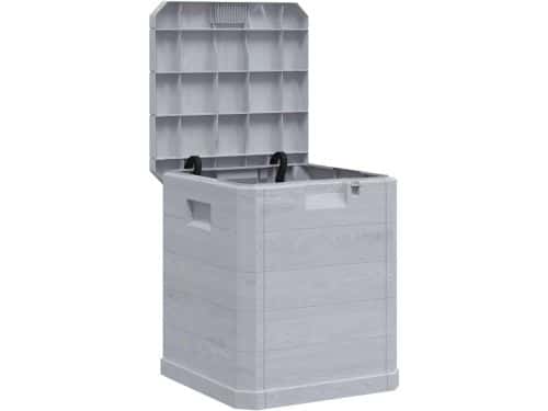 Tuinopslagbox Lichtgrijs - Ruimtebesparende Opberglossoplossing voor Kussens en Tuinaccessoires