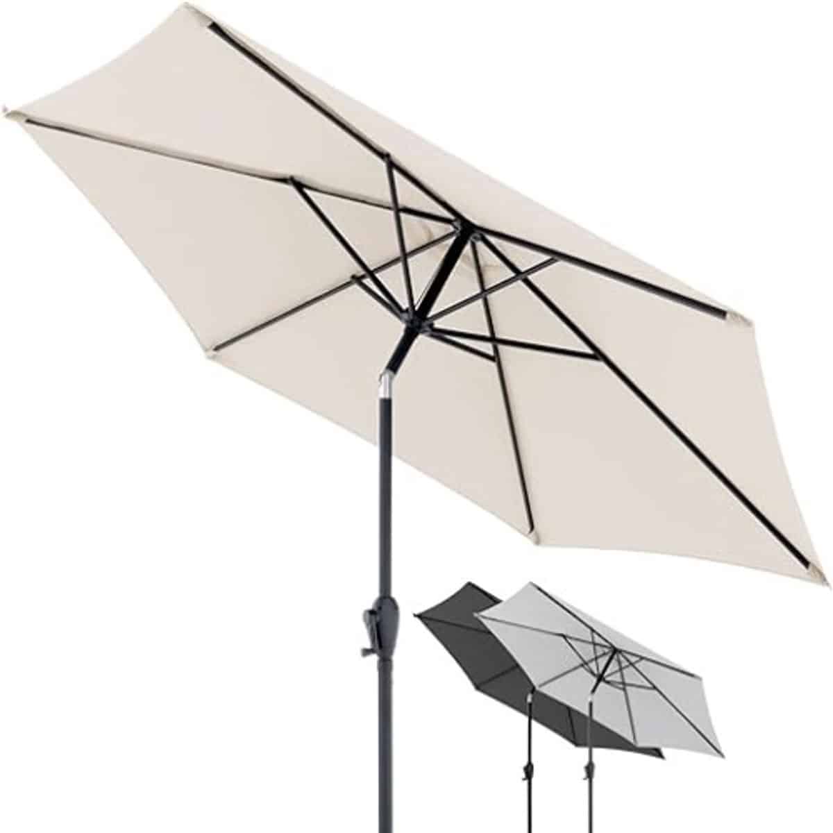 tuinparasol 250 cm rond kantelbaar met zwengel, uv 50+