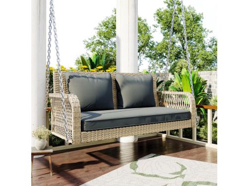 Tuinschommel Rotan - Schommelbank Buiten - Ontspannen in de tuin