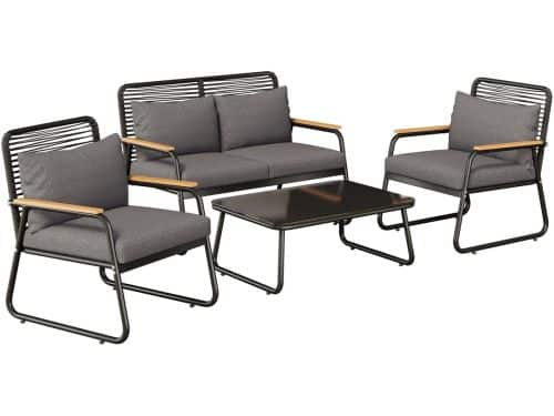 Tuinset met 4 stoelen Tuinset - tuinstoelen verstelbaar - tuinstoelen