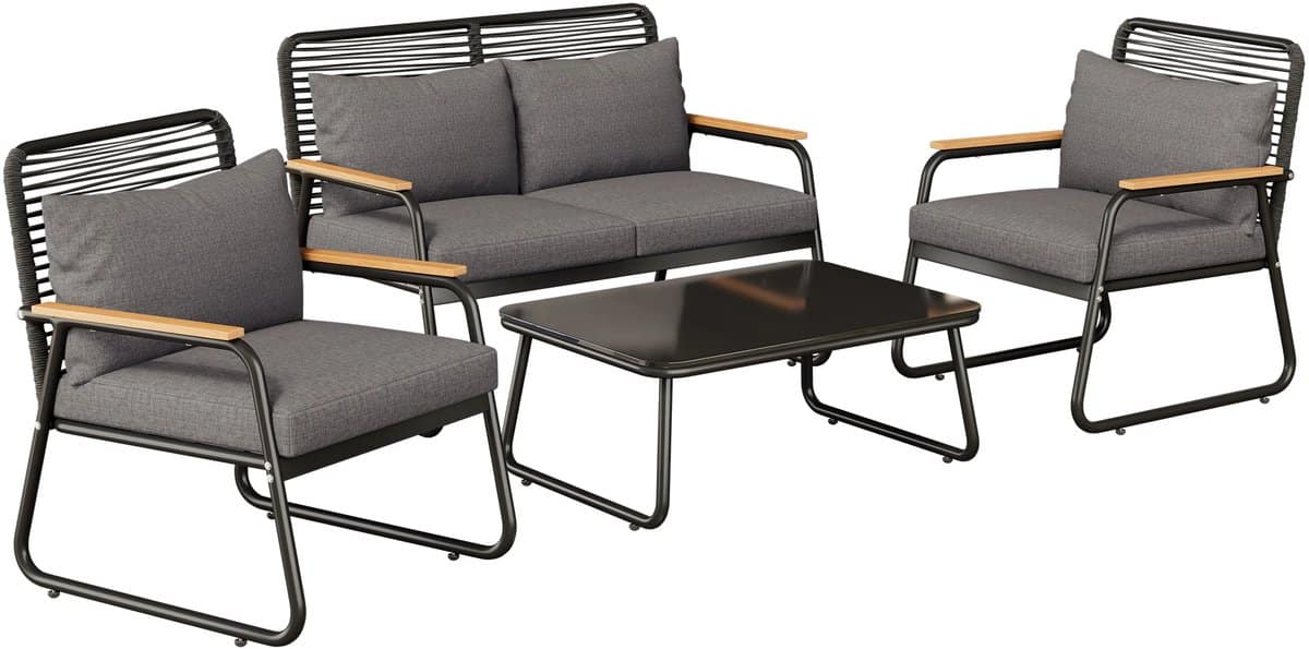 tuinset met 4 stoelen tuinset tuinstoelen verstelbaar tuinstoelen