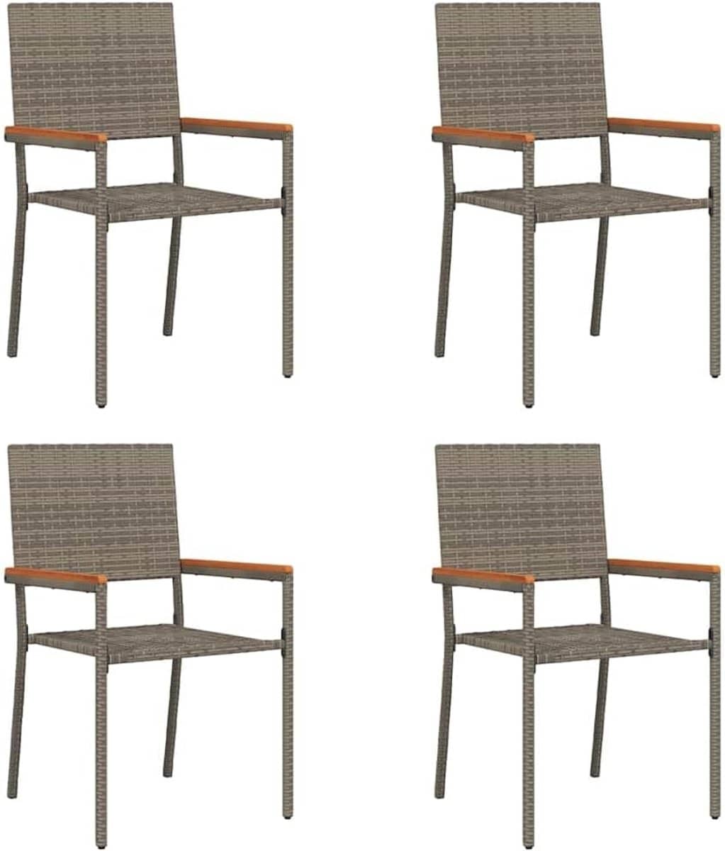 tuinstapelstoelen 4 stuks terrasstoelen lounge buiten zitten genieten