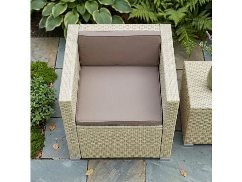 Tuinstoel Lounge Fauteuil Polyrotan - Meuble Paris Design Tuinstoel Beige
