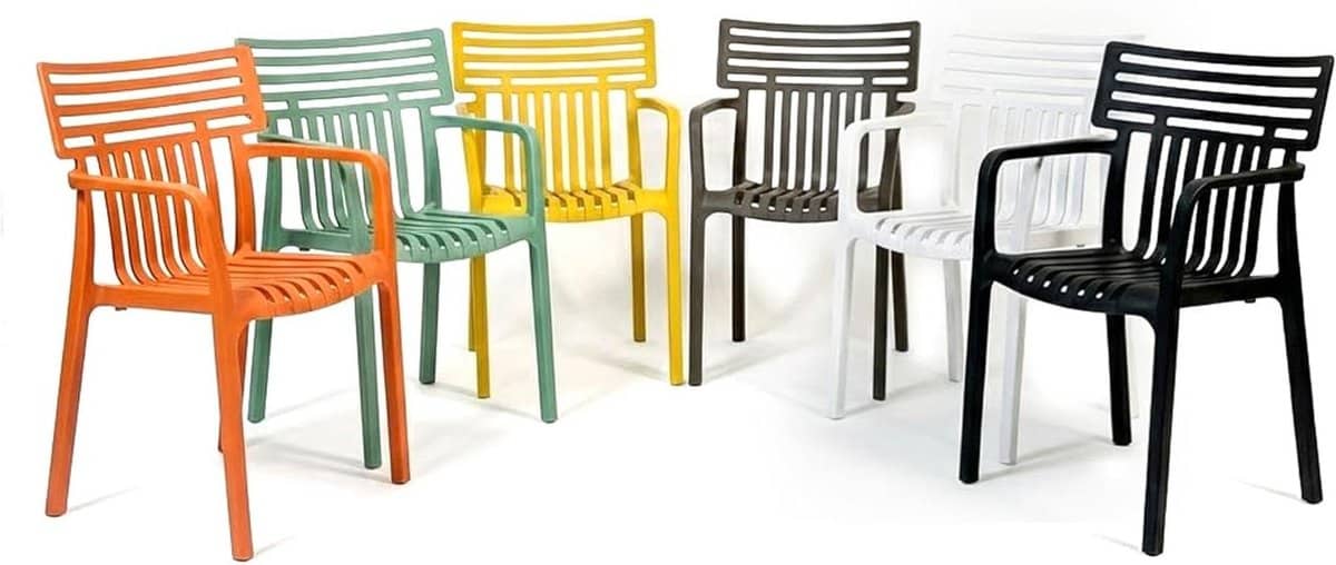 tuinstoel met armleuningen design stoel stapelbaar buiten zitten