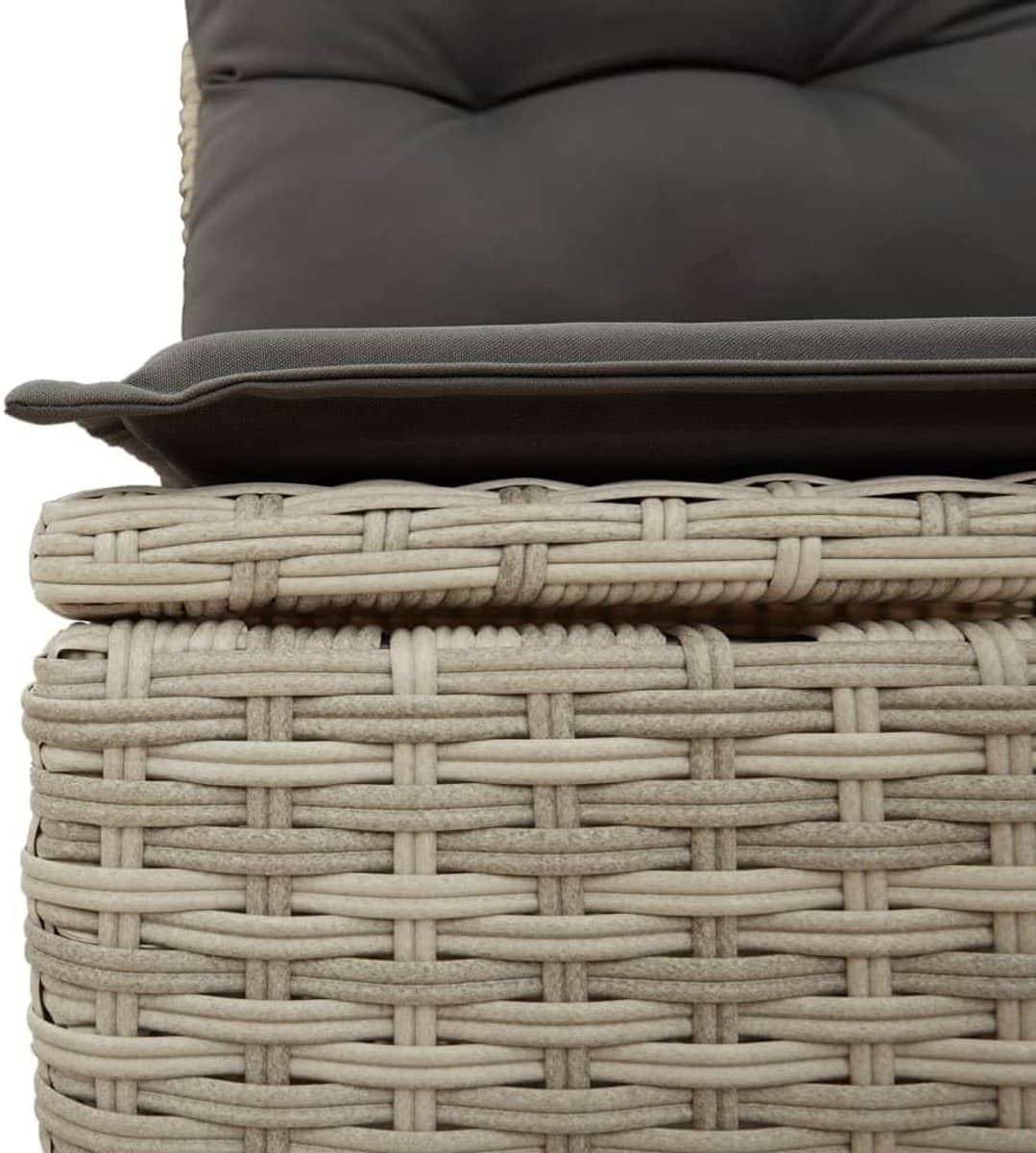 tuinstoel polyrotan met kussens & opbergruimte abtkantoor balkonstoel zonder