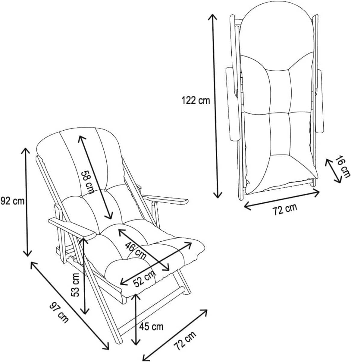tuinstoel relax ligstoel lounger buiten ontspannen verstelbaar