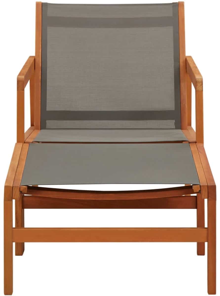 tuinstoel | tuinzetel | terrasstoel | buitenstoel met voetensteun eucalyptushout