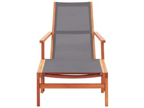 Tuinstoel | Tuinzetel | Terrasstoel | Buitenstoel met voetensteun eucalyptushout