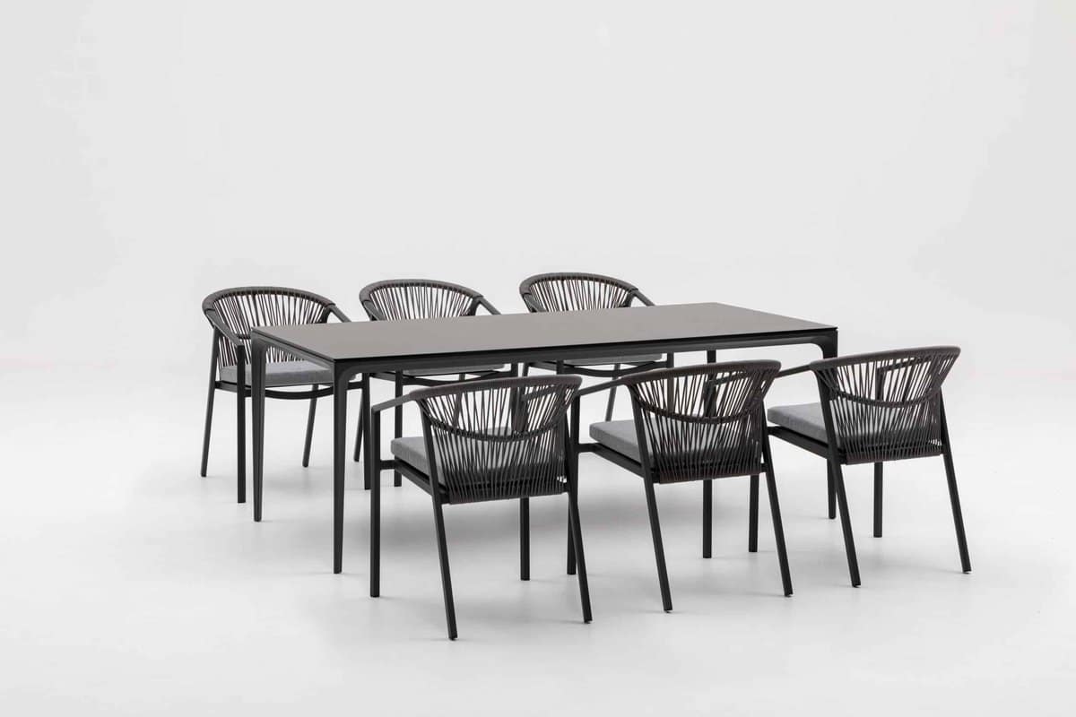 tuinstoel valencia antraciet relax dining (stapelbaar) 6301a