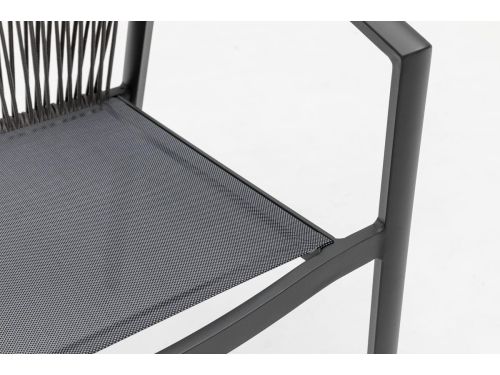 Tuinstoel Valencia Antraciet Relax Dining (stapelbaar) - 6301A