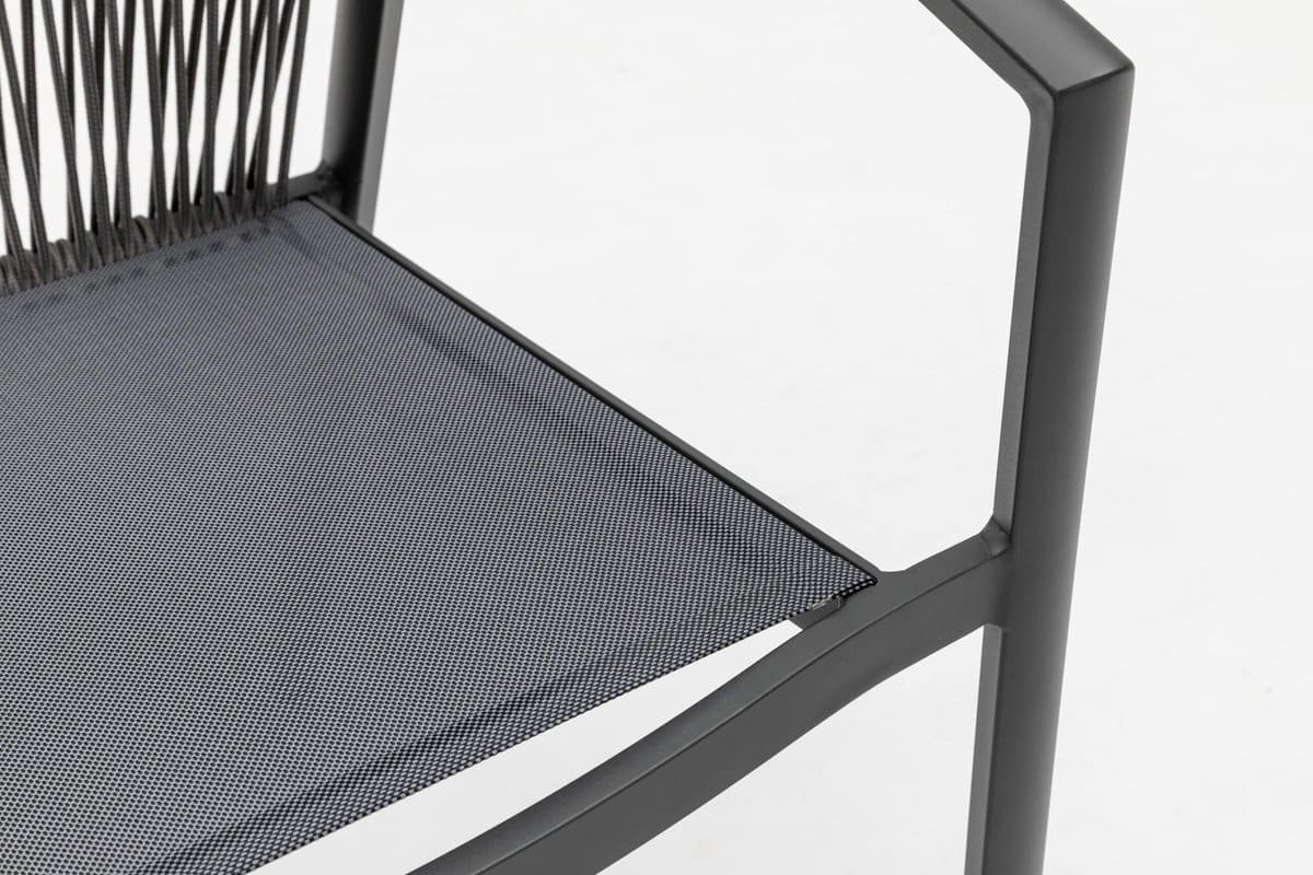 tuinstoel valencia antraciet relax dining (stapelbaar) 6301a