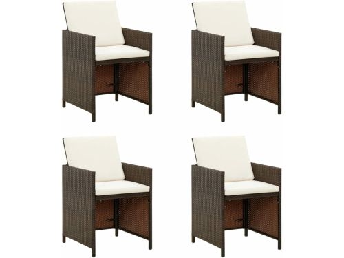 Tuinstoelen met kussens - Stapelbare rotanstoelen - Buiten dineren