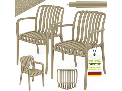 Tuinstoelen Stapelbaar - Outdoor Stoelen Terras - Ontspannen Buiten Zitten