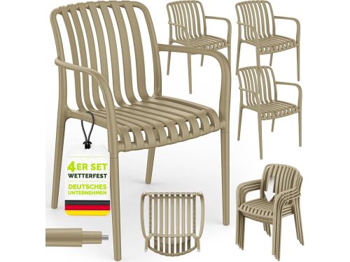 Tuinstoelen Stapelbaar - Terrasstoelen Balkon - Buiten Zitten - Weerbestendig