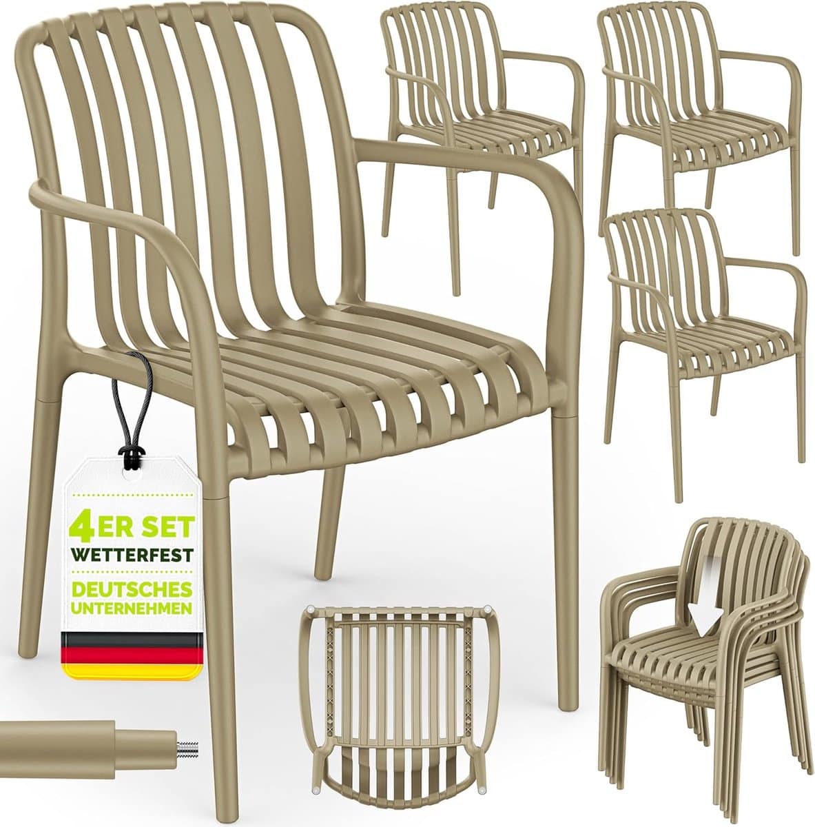 tuinstoelen stapelbaar terrasstoelen balkon buiten zitten weerbestendig