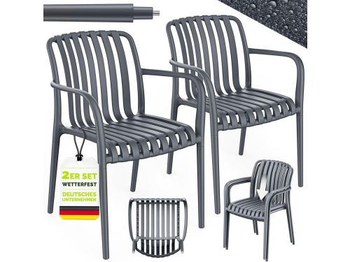 Tuinstoelen Stapelbaar - Terrasstoelen Outdoor - Buiten Zitten - Weerbestendig