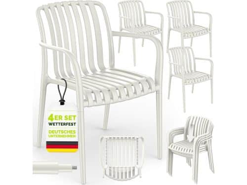 Tuinstoelen Stapelbaar - Terrasstoelen Outdoor - Buiten Zitten - Weerbestendig