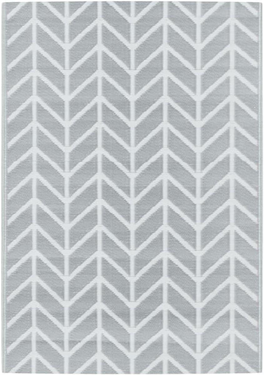 tuintapijt buiten 140×200 cm grijs polypropyleen vloerkleed voor balkon of