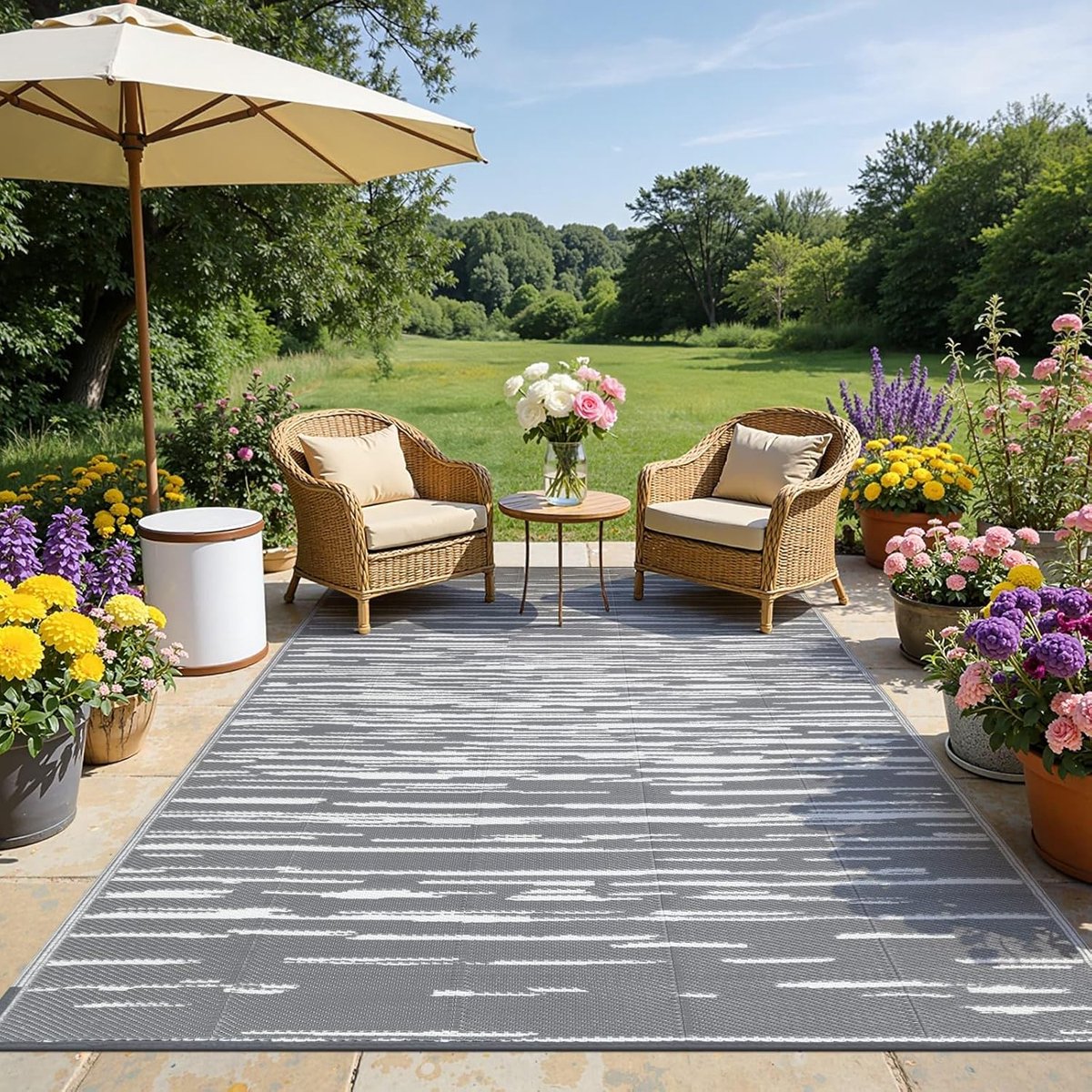 tuintapijt buitentapijt buitenkleed weerbestendig