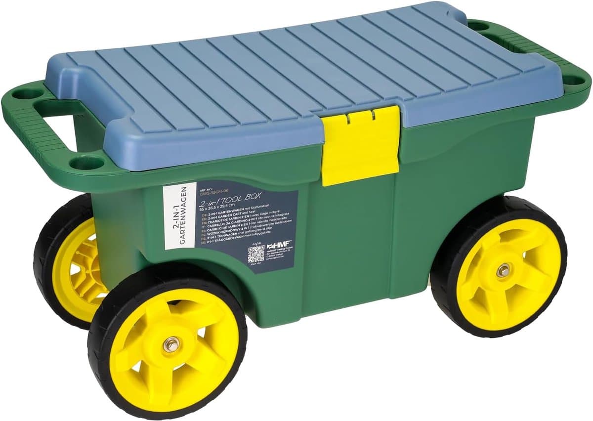 tuinwagen met zitje rolstoel tuingereedschap comfortabel tuinieren