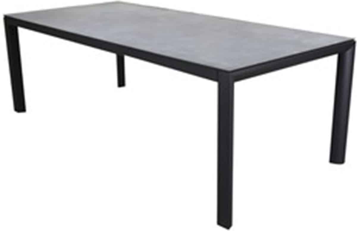 tunis angora dining tuinset 220x100x74,5 cm 7 delig verstelbaar grijs