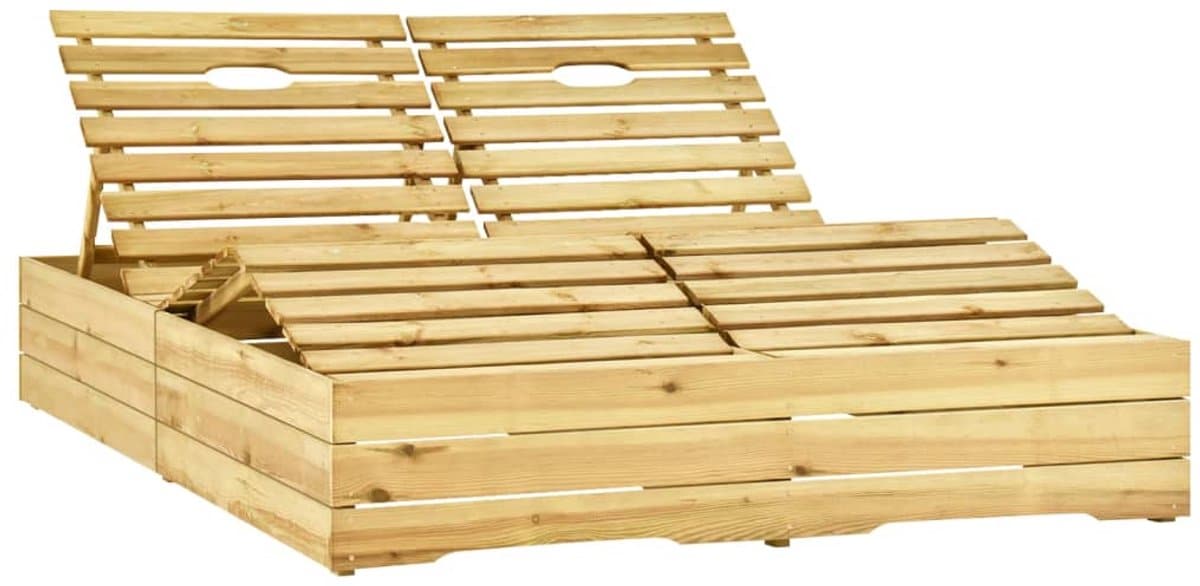 tweepersoons ligbed met kussens grenenhout tuinbank lounge stoel