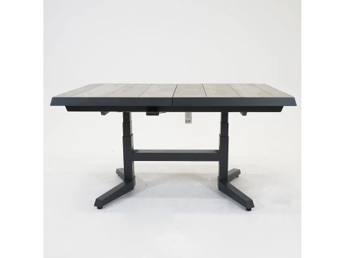 Uittrektafel verstelbaar Castilla Negro 143/183x88x54/74cm