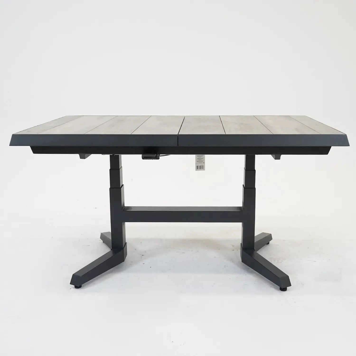 uittrektafel verstelbaar castilla negro 143/183x88x54/74cm
